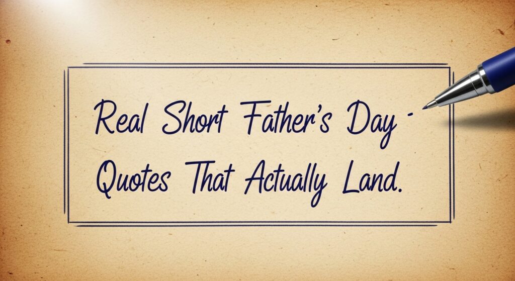 Real Short Father’s Day Quotes That Actually Land