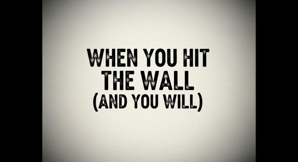 When You Hit the Wall (And You Will)