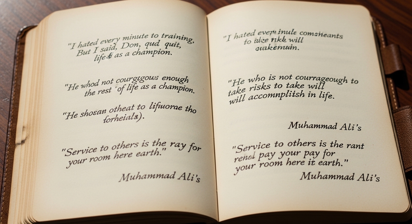 Muhammad Ali Quotes on Confidence, Courage & Life