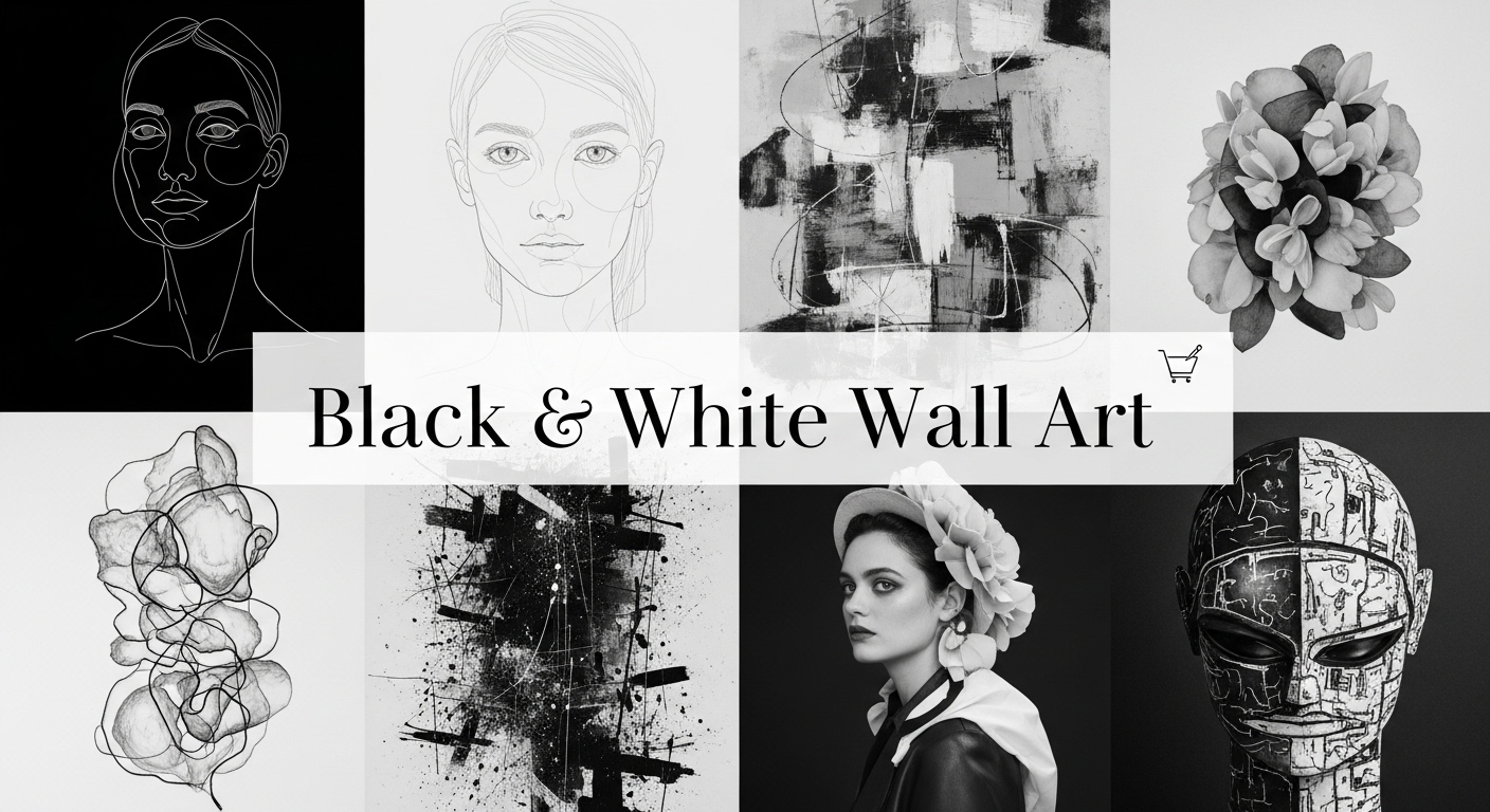 black and white wall art