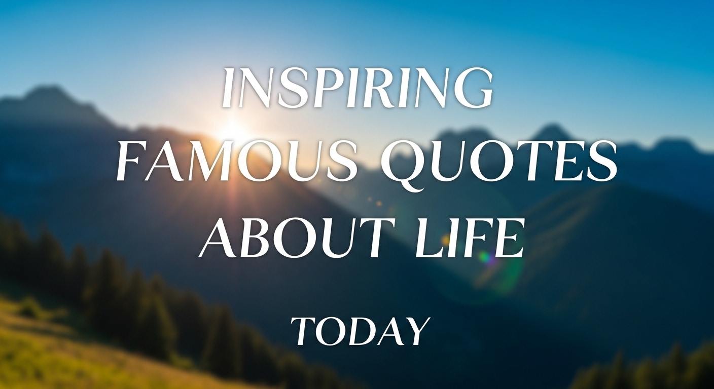 famous quotes about life