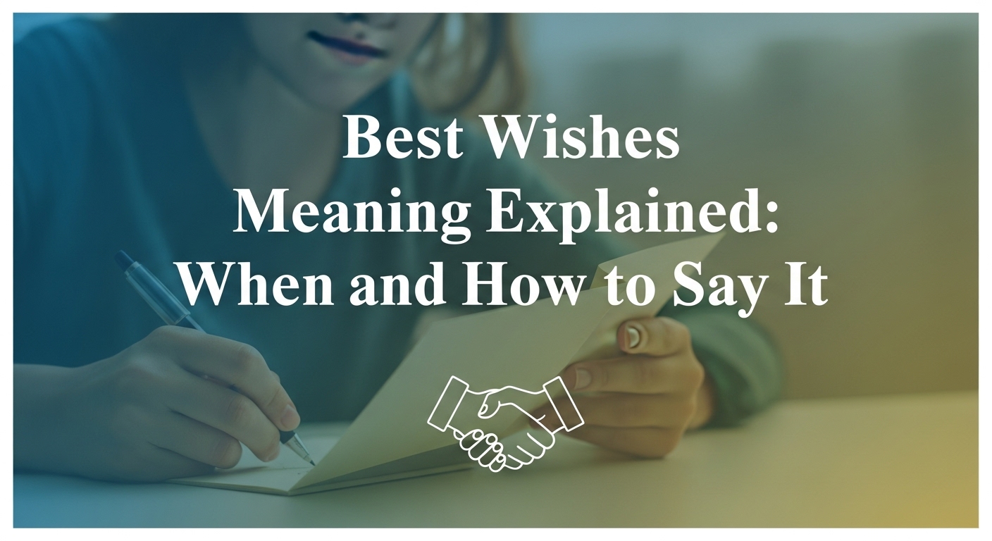 Best Wishes Meaning Explained: When and How to Say It